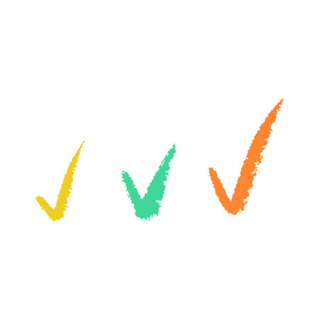 strikethrough colored charcoal crayon underline. doodle colorful wavy lines emphasis. hand drawn marker stripes, brush strokes and arrowsのイラスト素材