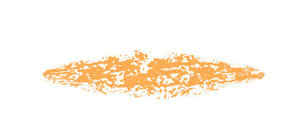 Hand drawn simple line drawn with wax crayon, chalk or charcoal. Uneven orange wax dry texture for underlining or highlighting text. Pencil drawn lines, strikethroughs, underlines. grungy vector elements isolated on whiteのイラスト素材