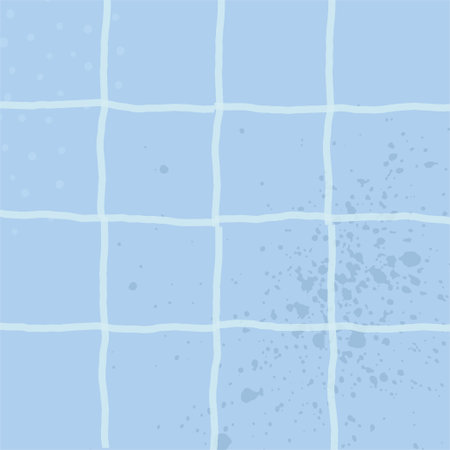 Doodle cute Check Plaid Vector Pattern. White Vertical and horizontal hand drawn crossing light stripes. Chequered freehand geometrical blue background. Cottagecore Homestead Farmhouse Printのイラスト素材