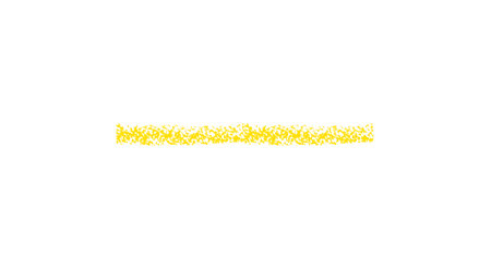 Hand drawn simple thin yellow line drawn with wax crayon, chalk or charcoal. Uneven wax dry texture for underlining or highlighting text. Pencil drawn lines, strikethroughs, underlines. grungy vector elements isolated on whiteのイラスト素材