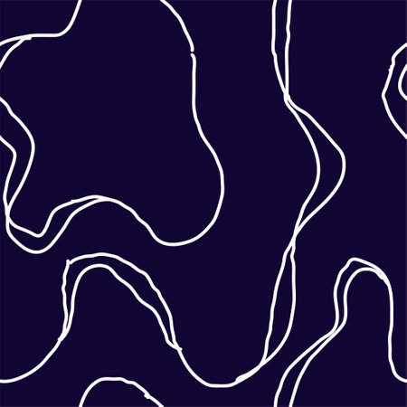 Wavy Seamless Trippy Pattern with grunge textures. Seamless pattern of colorful abstract squiggles print, scribble spiral and wavy lines. retro 80s style. Chaotic ink brush scribbles. Vector illustrationのイラスト素材