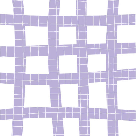 Vector hand drawn cute checkered pattern. Doodle Plaid geometrical simple texture. Crossing lines. Abstract cute delicate pattern ideal for fabric, textile, wallpaperのイラスト素材