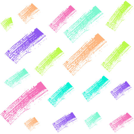 Set of Brush drawn thick doodle lines. Colored grunge banner for your design. Abstract chalk painted stripes. ink splatter and artistic design elements. Dirty dry crayon paintbrush texture.のイラスト素材