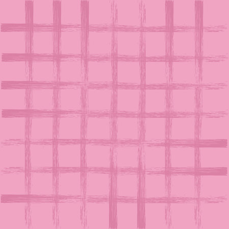 Vector hand drawn cute checkered pattern. Doodle Plaid geometrical simple texture. Crossing lines. Abstract cute delicate pattern ideal for fabric, textile, wallpaper.のイラスト素材