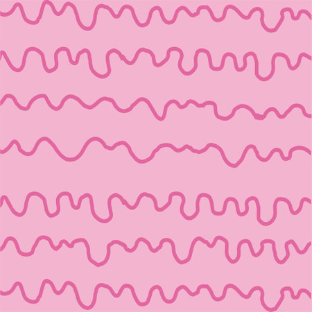 Wavy line curve linear wave free form. Expressive abstract vector backgrounds. Hand drawn doodle wavy squiggles. Vector illustration.のイラスト素材