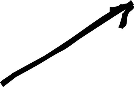 Hand drawn simple arrow drawn with wax crayon, chalk or charcoal. Uneven dry texture for underlining highlighting. Pencil drawn lines, strikethrough, grungy vector isolated on whiteのイラスト素材