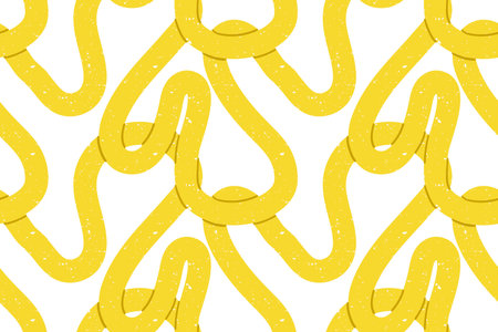 Hand drawn seamless pattern with cute squiggles with texture noise dirty dust. Vector illustration...