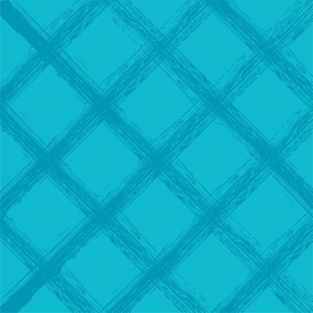 Vector hand drawn brush textured checkered pattern. crayon dry paint geometrical simple texture....