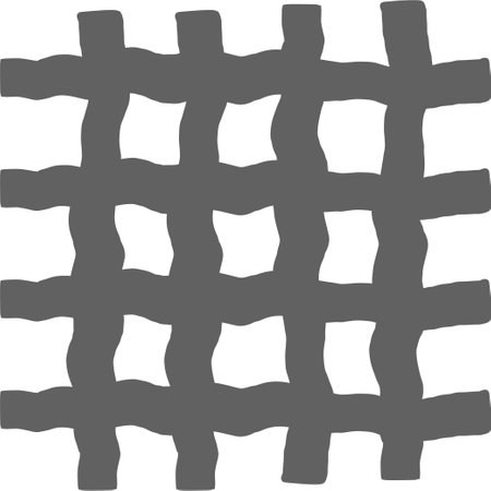 Vector hand drawn cute checkered pattern. cottagecore Doodle Plaid geometrical semitransparent simple texture. Crossing lines. Abstract cute delicate pattern.のイラスト素材