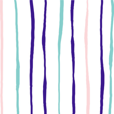 Vector hand drawn cute striped pattern. Doodle Plaid geometrical simple texture. uneven sloppy lines. Abstract cute delicate pattern ideal for fabric, textile, wallpaper.のイラスト素材