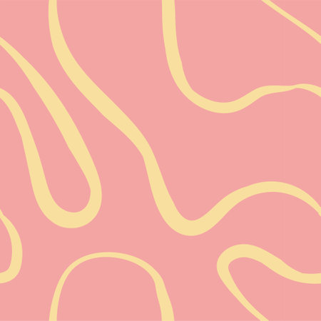 Seamless abstract pattern with squiggles and scribbles. Weaved curved lines. Chaotic ink scribbles decorative texture. Messy doodles, wavy and curly lines.のイラスト素材