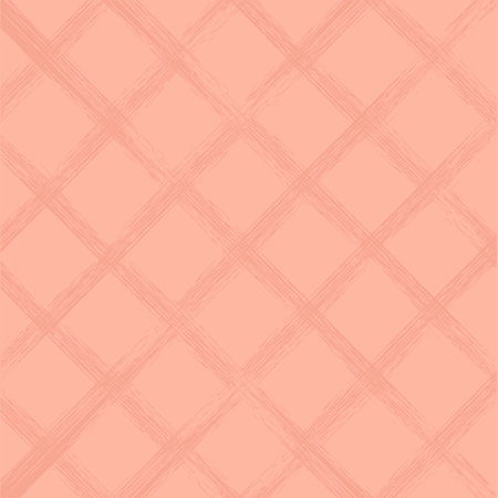 Vector hand drawn cute checkered pattern. Doodle Plaid geometrical simple texture. Crossing lines. Abstract cute delicate pattern ideal for fabric, textile, wallpaper.のイラスト素材