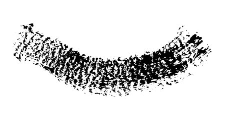 Black ink paint vector brush strokes. Thick dirty distress texture. Grunge rough paint brushes. touch material, dirty splash, handwritten texture simple stripesのイラスト素材
