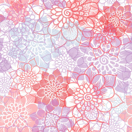 Flower pattern. Floral background. Botanical print. Vector seamless background.のイラスト素材