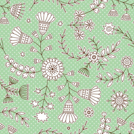Vintage wallpaper. Retro pattern. Floral background.のイラスト素材