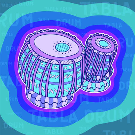 Musical instruments. Tabla drums. Percussion.のイラスト素材