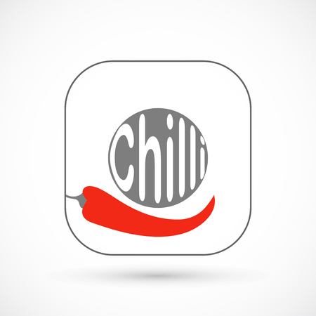 Icon pepper chilli vector illustration isolated on backgroundのイラスト素材