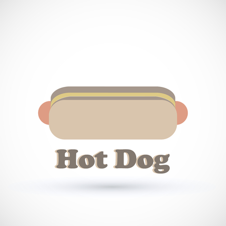 Hot dog vector illustration isolated on white background.のイラスト素材