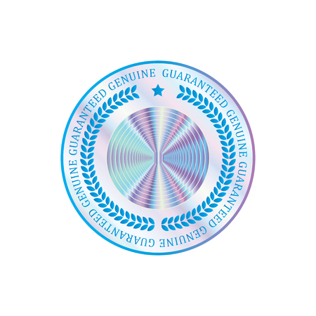 Holographic design illustration circle shape sticker quality emblemのイラスト素材