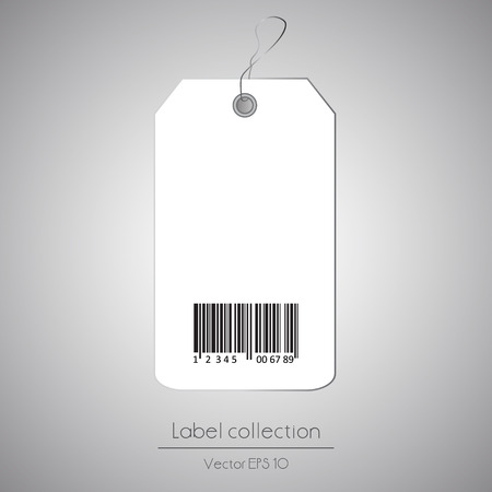 Label hanging tag collection illustration on gray backgroundのイラスト素材