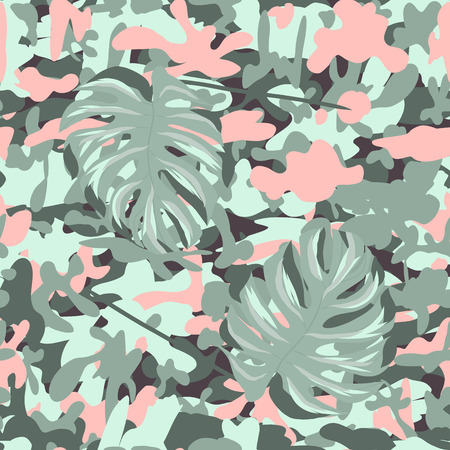 Military print camouflage illustration protection seamless patternのイラスト素材
