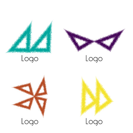 Logo set triangle icon fur abstract vectorのイラスト素材