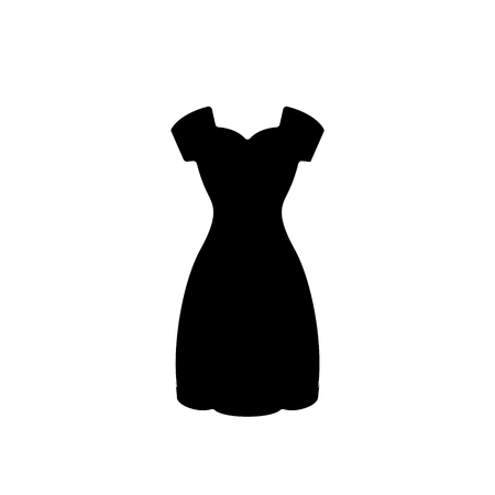 Woman dress sign illustration clothes icon dry cleaning or washing powder symbolのイラスト素材