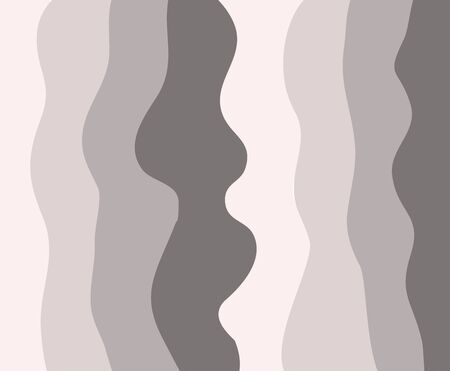 Wave curl pattern vector background fabric textile pastel color vertical curve ornate print curtainのイラスト素材