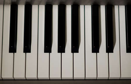 Piano keyboard top viewの写真素材