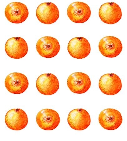 Seamless watercolor pattern with bright orangesのイラスト素材