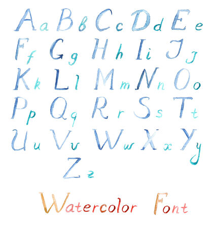 Watercolor vector alphabetのイラスト素材
