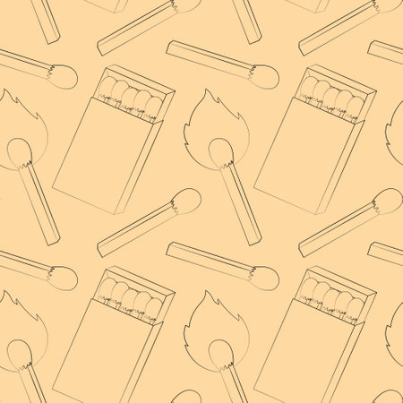 Seamless vector pattern with safety and box matchのイラスト素材