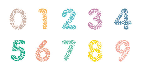 Matisse color numbers vector illustrationのイラスト素材