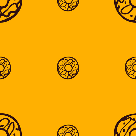 pattern donut seamlessのイラスト素材
