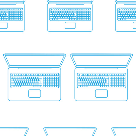 Illustration of notebook, computer vector, laptop seamless patternのイラスト素材