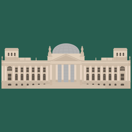 Flat building of Berlin, travel icon landmarks in Germany. City architectureのイラスト素材