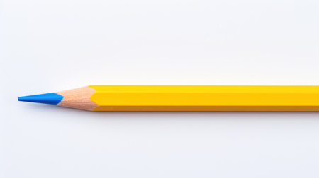 Close up of pencil isolated on white background with copy space for textの素材