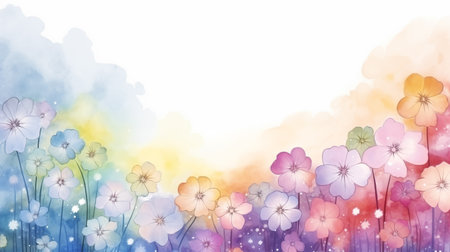 Floral background with copy space.の素材