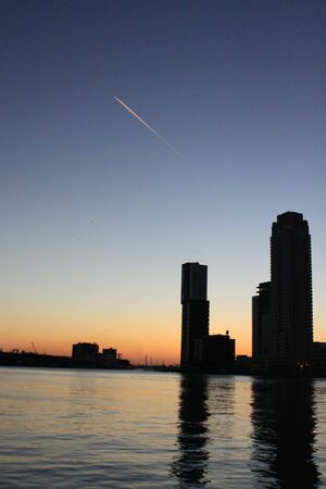 Sunset in the cityの写真素材
