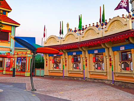 Sochi, Russia, june 2020. Sochi Park in the period of quarantine coronavirus. No people. Recreation area. City attraction.のeditorial素材