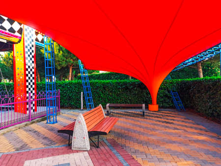 Sochi, Russia, june 2020. Sochi Park in the period of quarantine coronavirus. No people. Recreation area. City attraction.のeditorial素材