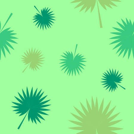 Exotic tropical verctor background with hawaiian plants. Seamless tropical pattern with palm leavesのイラスト素材