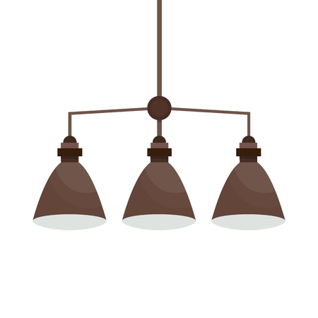 Ceiling light. Flat style. Vector illustration isolated on white background.のイラスト素材