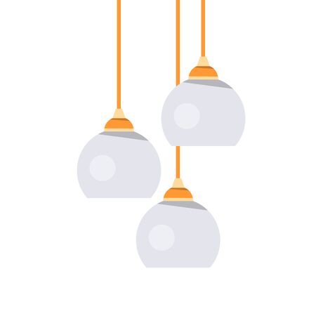 Ceiling light. Flat style. Vector illustration isolated on white background.のイラスト素材