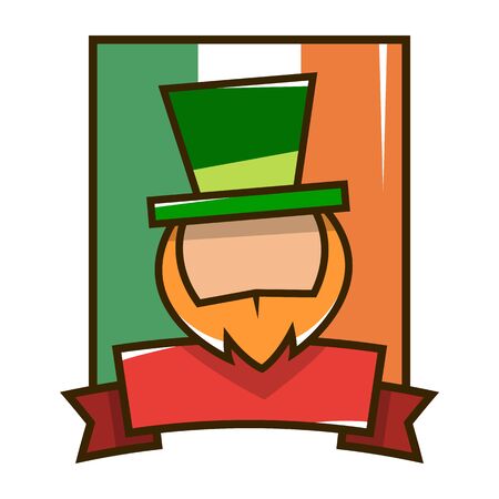 The Emblem Of St. Patrick. Design for packaging. Vector illustration isolated on white background.のイラスト素材
