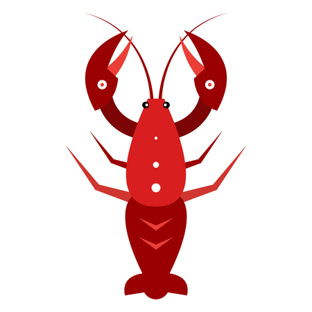 Lobster. The marine product. The template for the menu. Vector illustration isolated on white background.のイラスト素材
