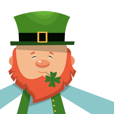 Selfie Saint Patrick. A truly traditional holiday. Vector illustration isolated on white background.のイラスト素材