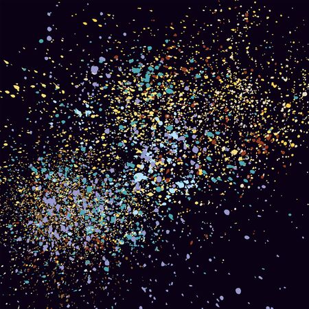 Abstract colorful texture on a black background. Vector illustration for your design.のイラスト素材