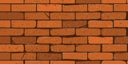 Seamless background. Realistic brick wall. Vector illustration of interior design.のイラスト素材
