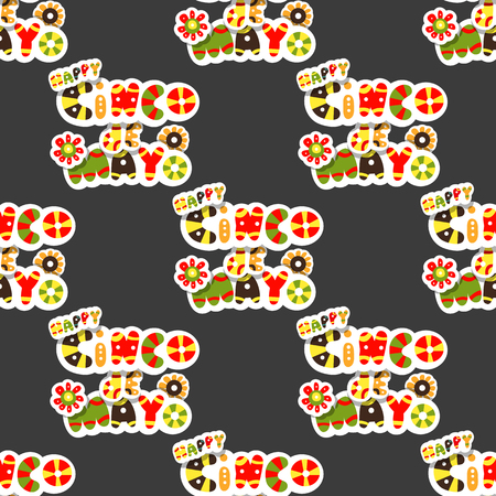 Seamless pattern. Mexican holiday Cinco de Mayo. Hand drawn package design. Vector illustration.のイラスト素材